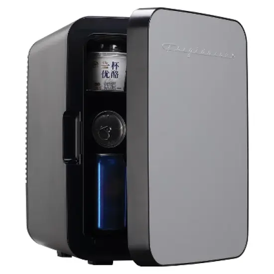 Frigidaire&reg; 0.35-Cu.-Ft. 10-Liter 15-Can Mini Retro Stainless Steel Fridge, Silver image {9}