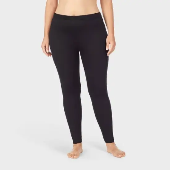 Warm Essentials by Cuddl Duds Women's Smooth Stretch Thermal Leggings - Black image {7}