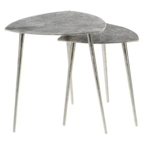 2pk Aluminum Patio Accent Table - Olivia & May image {1}