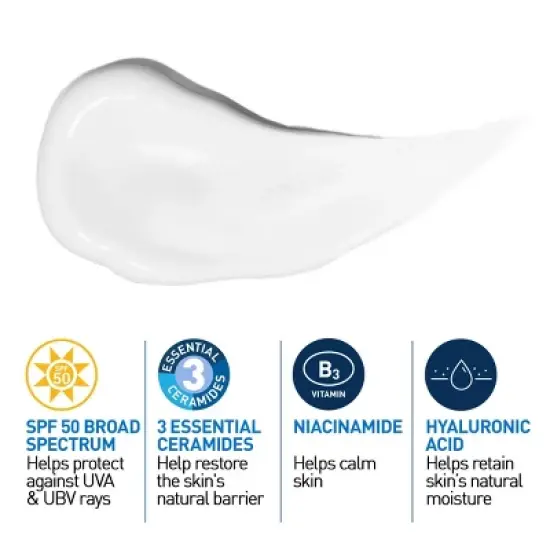 CeraVe Facial Moisturizing Lotion AM SPF50 - 3 fl oz image {1}