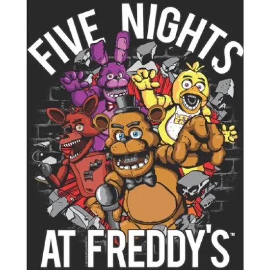 Five Night at Freddy's Breaking Walls Boy's Black T-shirt image {1}
