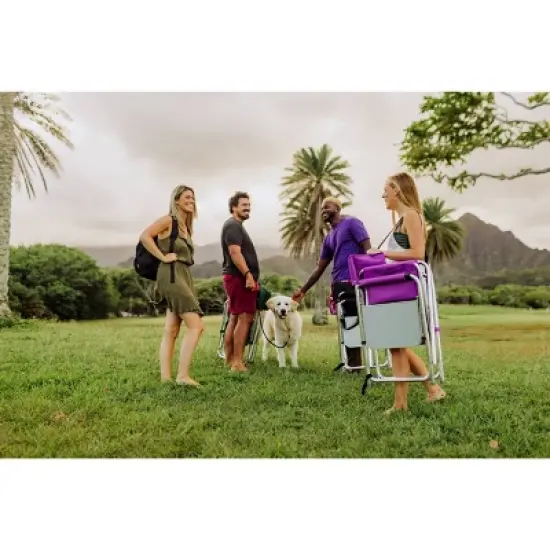 NCAA LSU Tigers Portable Camp Chair with Side Table image {4}