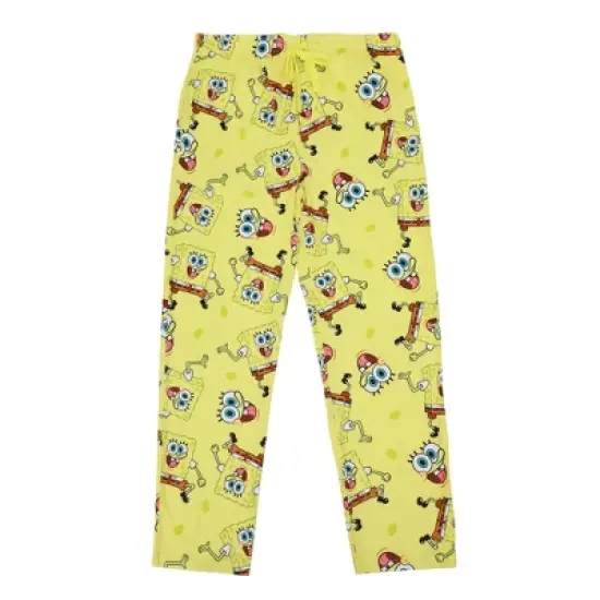 Men's Adult Yellow SpongeBob SquarePants Sleep Pants image {7}