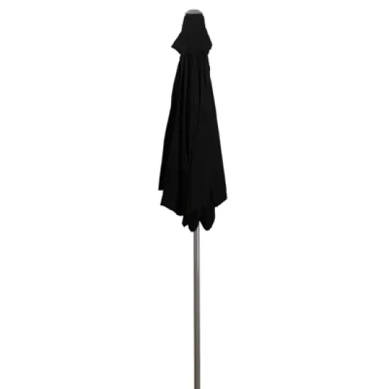 Northlight 7.5ft Outdoor Patio Market Umbrella with Hand Crank, Black image {4}