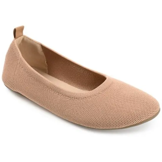 Journee Collection Womens Jersie Knit Foldable Round Toe Slip On Flats image {17}