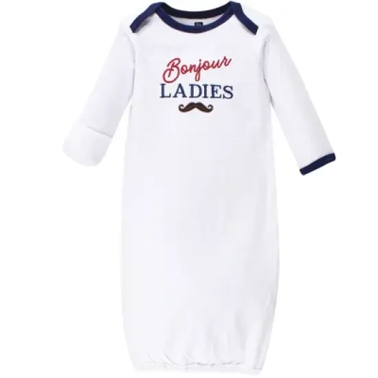 Hudson Baby Infant Boy Cotton Gowns, Bonjour, Preemie-Newborn image {3}
