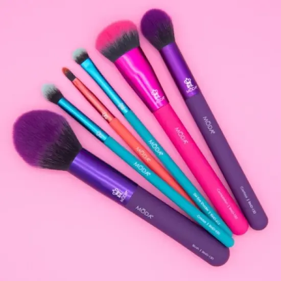 MODA Brush Complete Face Makeup Brush Set- 6pc image {3}