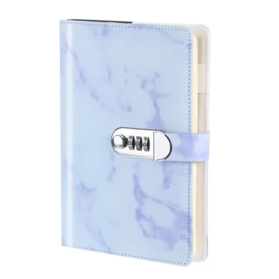 Unique Bargains Cute Journaling Leather Marble A5 Diary with Lock 100 Pages image {5}