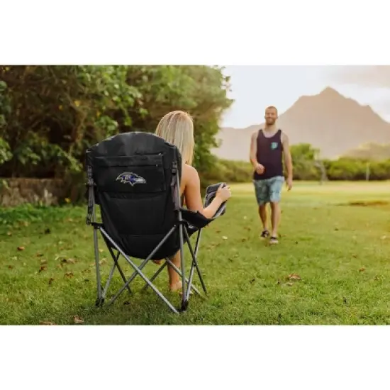 NFL Baltimore Ravens Reclining Camp Chair with Head Support image {3}
