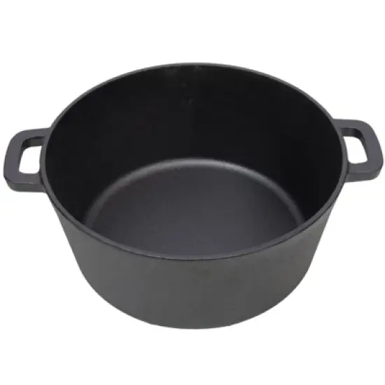 SEVOBAL Grill Cookware 2 in 1 Dutch Oven with Skillet Lid for Versatile Outdoor Cooking Use Area, Black, 12.5"*10.2"*6.2" image {2}