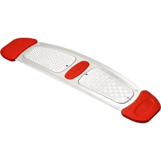 Rachael Ray Stainless Steel Multi-Grater with Silicone Handles, Red image {2}