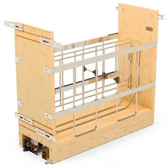 Rev-A-Shelf 447-BCBBSC-5C 5 Inch Wood Bakeware Pull Out Kitchen Storage Organizer with 100 Pound Ball-Bearing Soft Close Slides image {7}