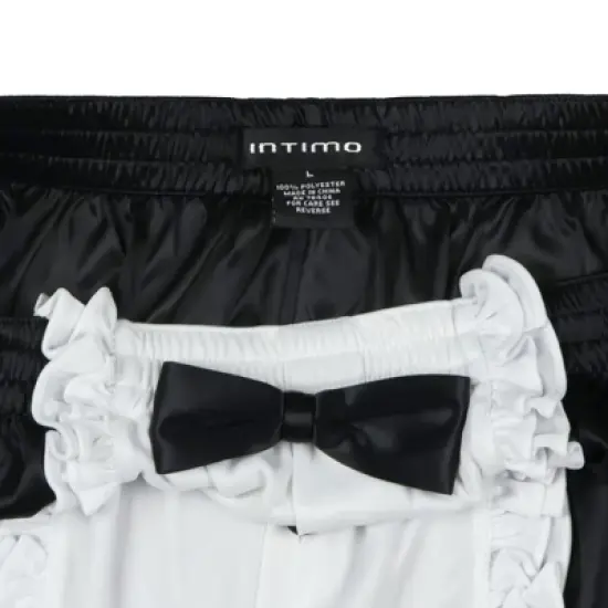 INTIMO Mens' Black Tuxedo Costume Stretch Boxer Shorts Underwear (Large) image {4}