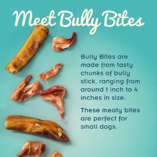 Pawstruck All Natural 1-4" Bully Stick Bites for Small Dogs - Single Ingredient Digestible Rawhide Alternative Dental Chews image {1}