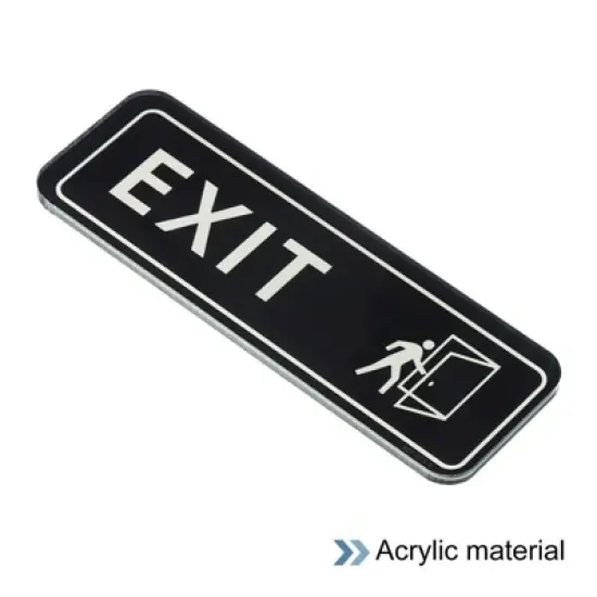 Unique Bargains Acrylic Self-Adhesive Decor Home Business EXIT Sign image {2}