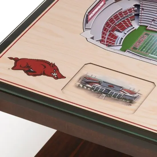 NCAA Arkansas Razorbacks 25-Layer StadiumViews Lighted End Table image {3}