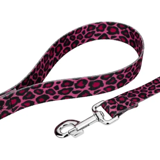 Country Brook Petz Premium Pink Leopard Collar and Leash image {4}