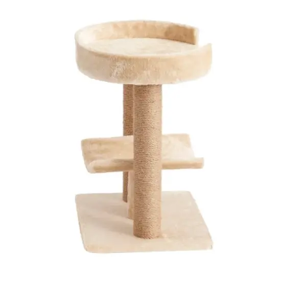 Two by Two Providence - Beige Cat Scratching Post Cat Furniture - 21.1 in. Tall image {6}