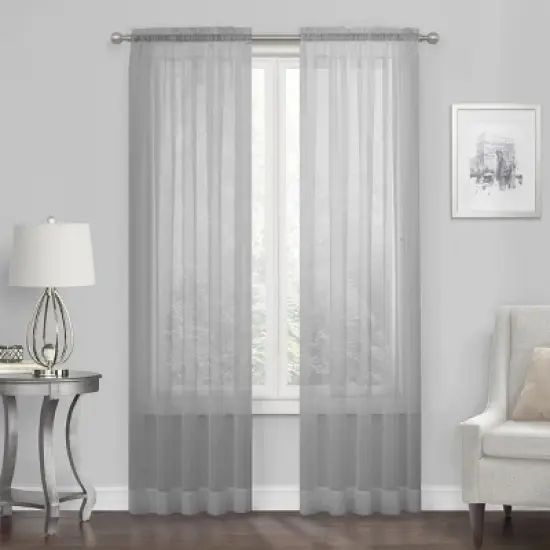 Kate Aurora Living 4-Pack High End Luxe Rod Pocket Sheer Voile Window Curtain Set image {4}