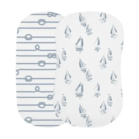 Ely's & Co. Baby Fitted Bassinet Sheet  100% Combed Jersey Cotton   for Baby Boy  2 Pack image {8}