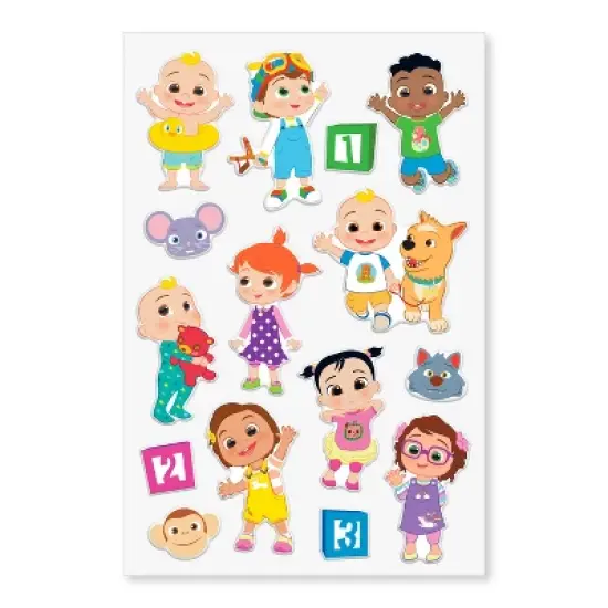 Cocomelon 15ct Cocomelon Dimensional Stickers for Kids image {1}