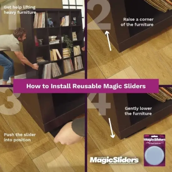 Magic Sliders 4pk 4"x3" Sliding Disc image {3}