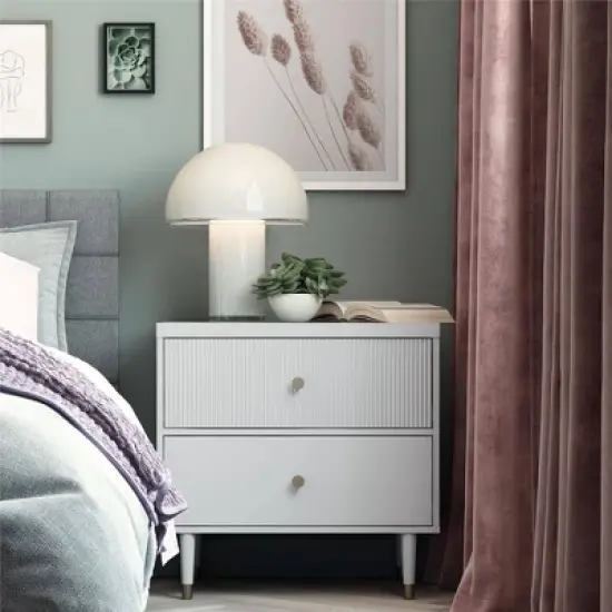 Elizabeth Nightstand Gray - CosmoLiving by Cosmopolitan image {2}