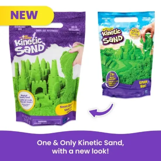 Kinetic Sand 2lb Green Play Sand image {5}
