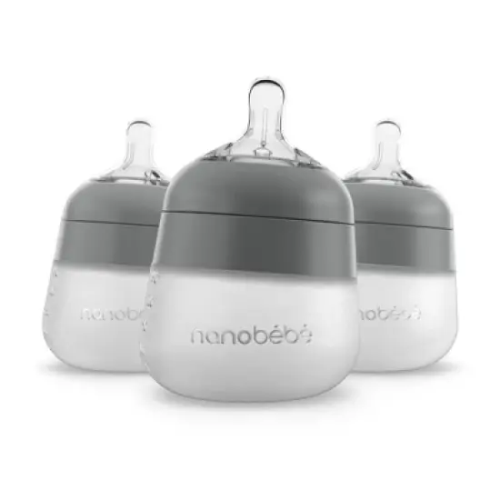 nanobebe Silicone Baby Bottle Set - 5oz/3pk image {7}