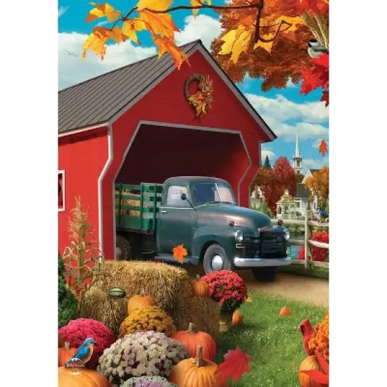 Briarwood Lane Fall Garden Flag 12x18 For Outdoor Harvest Bridge Autumn For Fall Garden Flag Flags For Outside image {2}