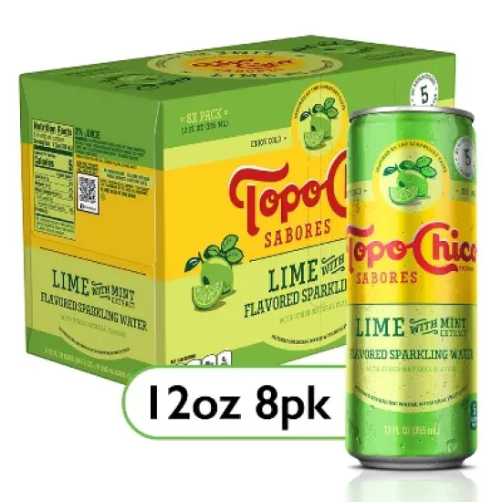 Topo Chico Sabores Lime Mint Sparkling Water - 8pk/12 fl oz Cans image {4}