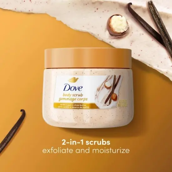 Dove Beauty Exfoliating Body Scrub - Vanilla Sugar & Shea Butter - 15oz image {2}