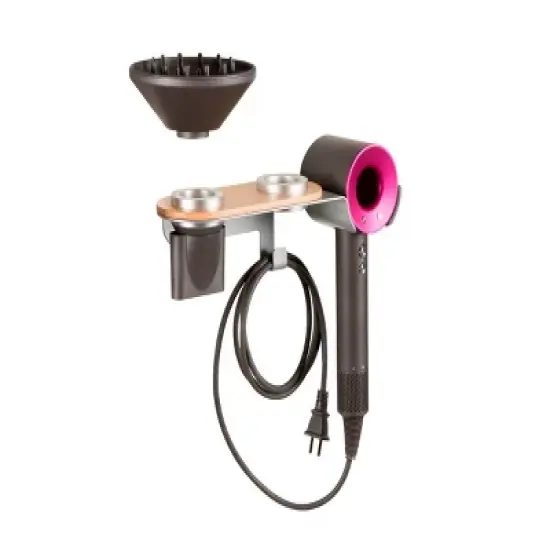 MPM Hair Dryer Wall Mount, Blow Dryer Wall Holder, Bathroom Hair Dryer Rack, Compatible with Dyson Supersonic Hair Dryer image {4}