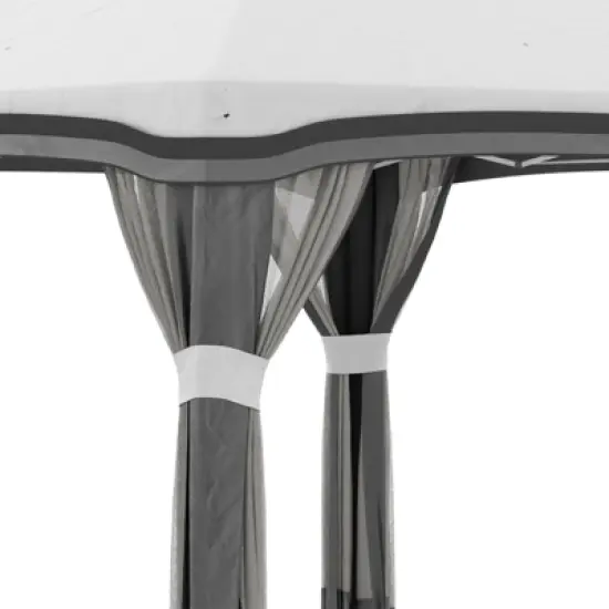 DSVIMOY 10'*10' Pop Up Canopy Tent with Netting, Instant Tents for Parties, Height Adjustable for Outdoor, Patio, Gray, 116.5"*116.5"*114.25" image {3}