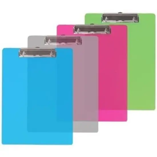 Standard Size Plastic Clipboard with Low Profile Clip - Transparent Plastic image {6}
