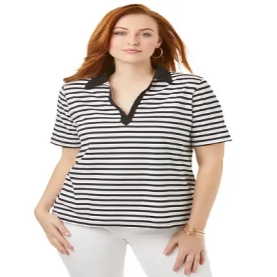 Jessica London Women&rsquo;s Plus Size Polo Tee image {5}