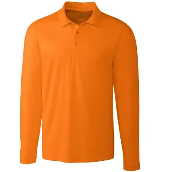 Clique Spin Eco Performance Pique Long Sleeve Mens Polo image {5}