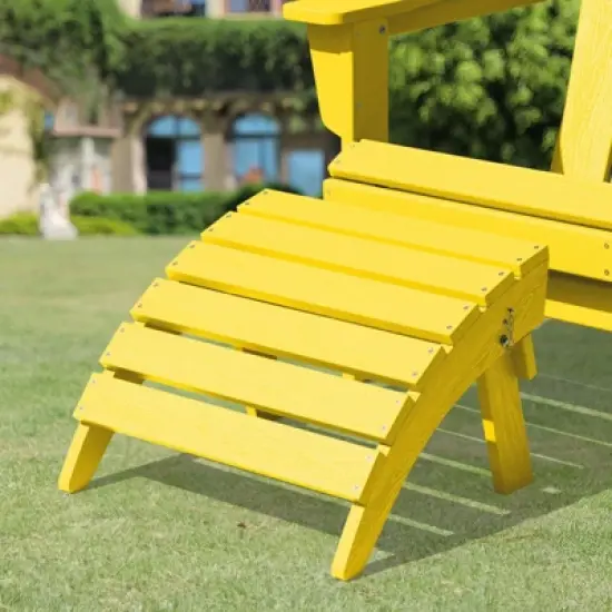 Hyleory HDPE Foldable Outdoor Folding Ottoman Patio Footrest for Adirondack Chairs image {18}