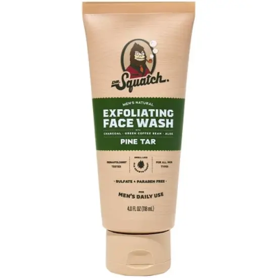 DR. SQUATCH Men's Natural Face Wash - Pine Tar - 4oz image {9}