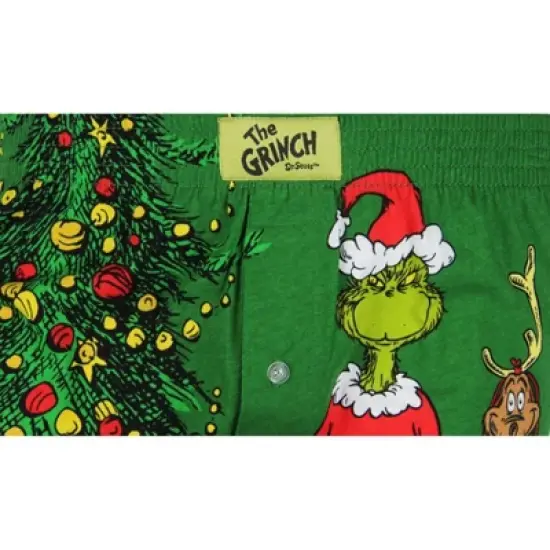 Dr. Seuss Men's The Grinch And Max Don't Be A Grinch Boxers Underwear image {3}