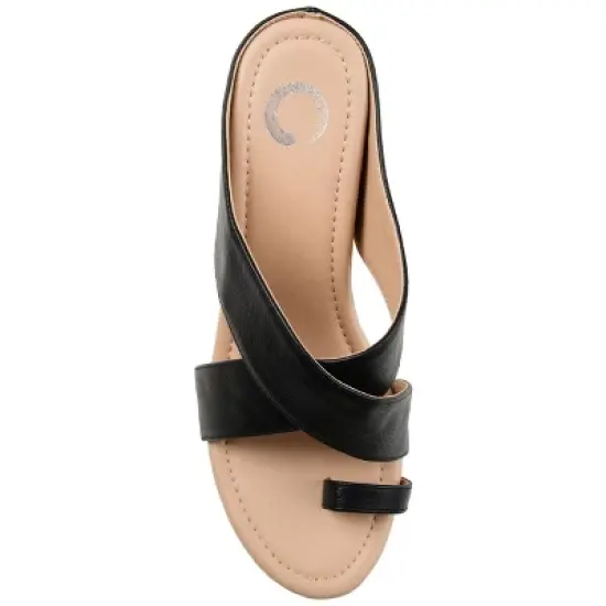 Journee Collection Womens Rayna Tru Comfort Foam Wedge Heel Slip On Sandals image {3}