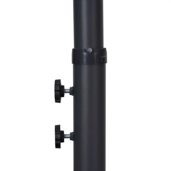 10' x 10' Cantilever Patio Hanging Umbrella with Crank and Cross Base Red - Wellfor image {7}