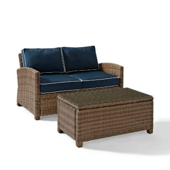 Bradenton Outdoor Wicker Sofa & Coffee Table Set - Crosley
 image {8}