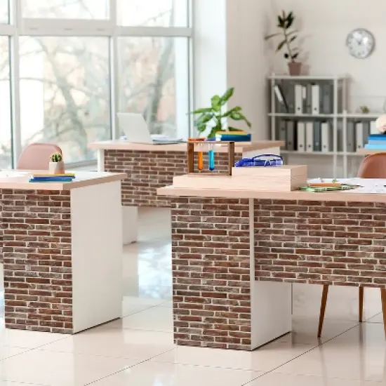 Teacher Created Resources&reg; Peel and Stick Decorative Paper Roll, 17-1/2" x 10 ft, Red Brick image {3}