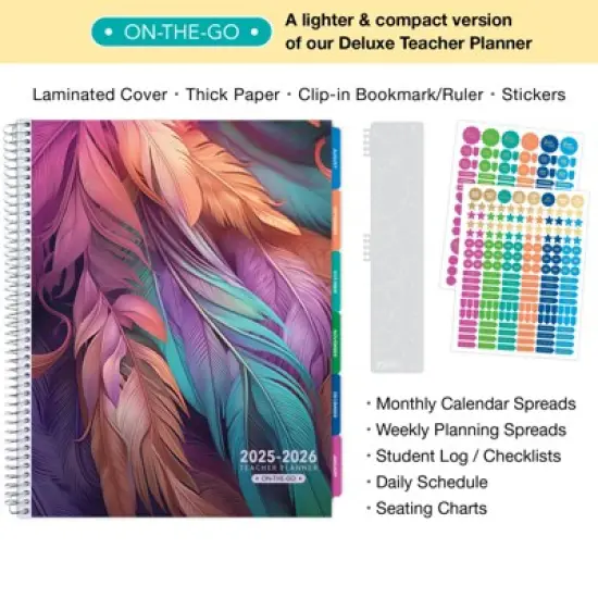 Global Printed Products Lite Teacher AY 2025-2026 Planner - 8.5"x11" (Pastel Peacock) image {5}
