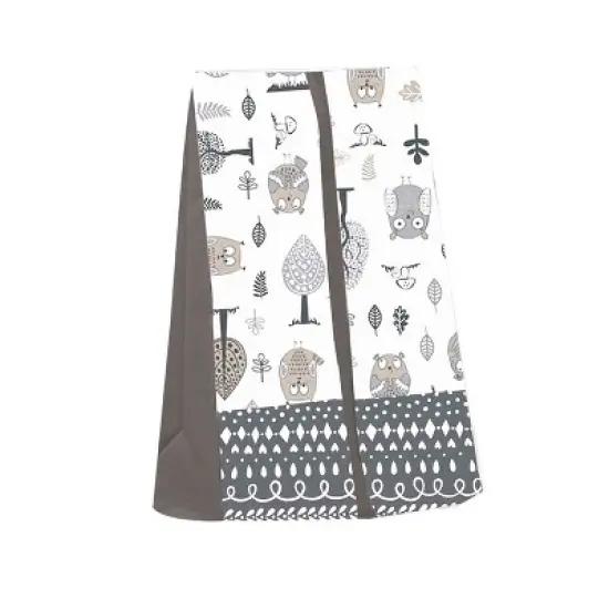 Bacati - Woodlands Forest Animals Beige/Grey 4 pc Crib Bedding Set with Diaper Caddy image {6}