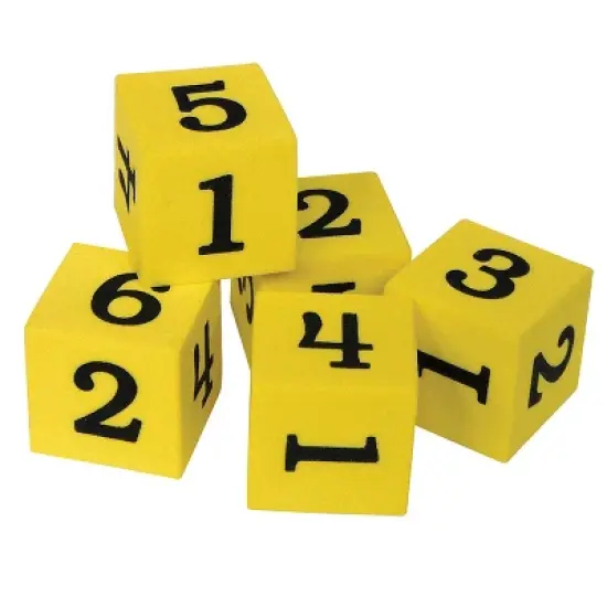 Teacher Created Resources Foam Numbered Dice (1-6), 20 Per Pack, 3 Packs image {2}