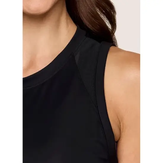 RBX Active Women's Breathable Quick Drying Regular Length Everyday Workout Tank Top with Mesh Insets image {3}