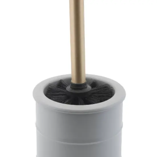 Modern Ridged Metal Brush with Handle Gray - Elle D&eacute;cor image {2}