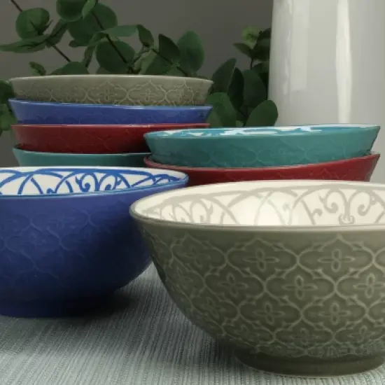 BIA Cordon Bleu Set of 8 6" Gallic Rail Bowls with Jichimu Wood Chopsticks image {9}